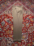 Vintage Savane Pleated Cuffed Taupe Brown Rayon Dress Pants - 34