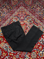 Vintage Japanese Charcoal Gray Pinstripe Straight Fit Pleated Dress Pants - 32