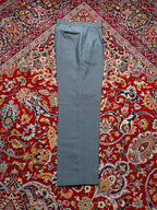 Vintage Rothmans Grey/Blue Textured Grid Pattern Straight Fit Pleated Dress Pants - 30