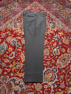 Vintage Miyuki Plania Gray Pinstripe Pleated Straight Fit Dress Pants - 34