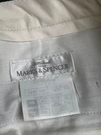 Vintage St Michael Marks & Spencer Charcoal Gray Pinstripe Pleated Dress Pants - 30