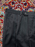 Vintage St Michael Marks & Spencer Gray Pleated Dress Pants - 32