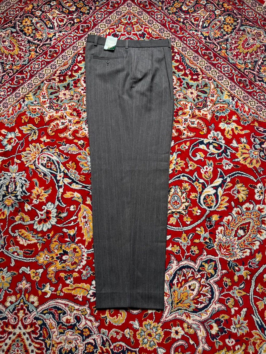 Vintage St Michael Marks & Spencer Gray Pleated Dress Pants - 32