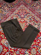 Vintage Cardinal Heartist Dark Brown Cuffed Straight Fit Double Pleated Dress Pants - 32