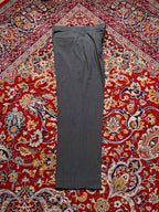 Lewy Solid Heather Gray Single Pleated Straight Fit Dress Pants - 32