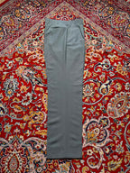 Vintage Sage Green Pleated Straight Fit Dress Pants - 32