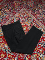 Vintage Lanzi Free Italian Mind Black Pleated Straight Fit Dress Pants - 32