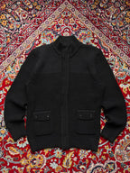 Terance Kole Black Cotton Chunky Knit Sweater - L