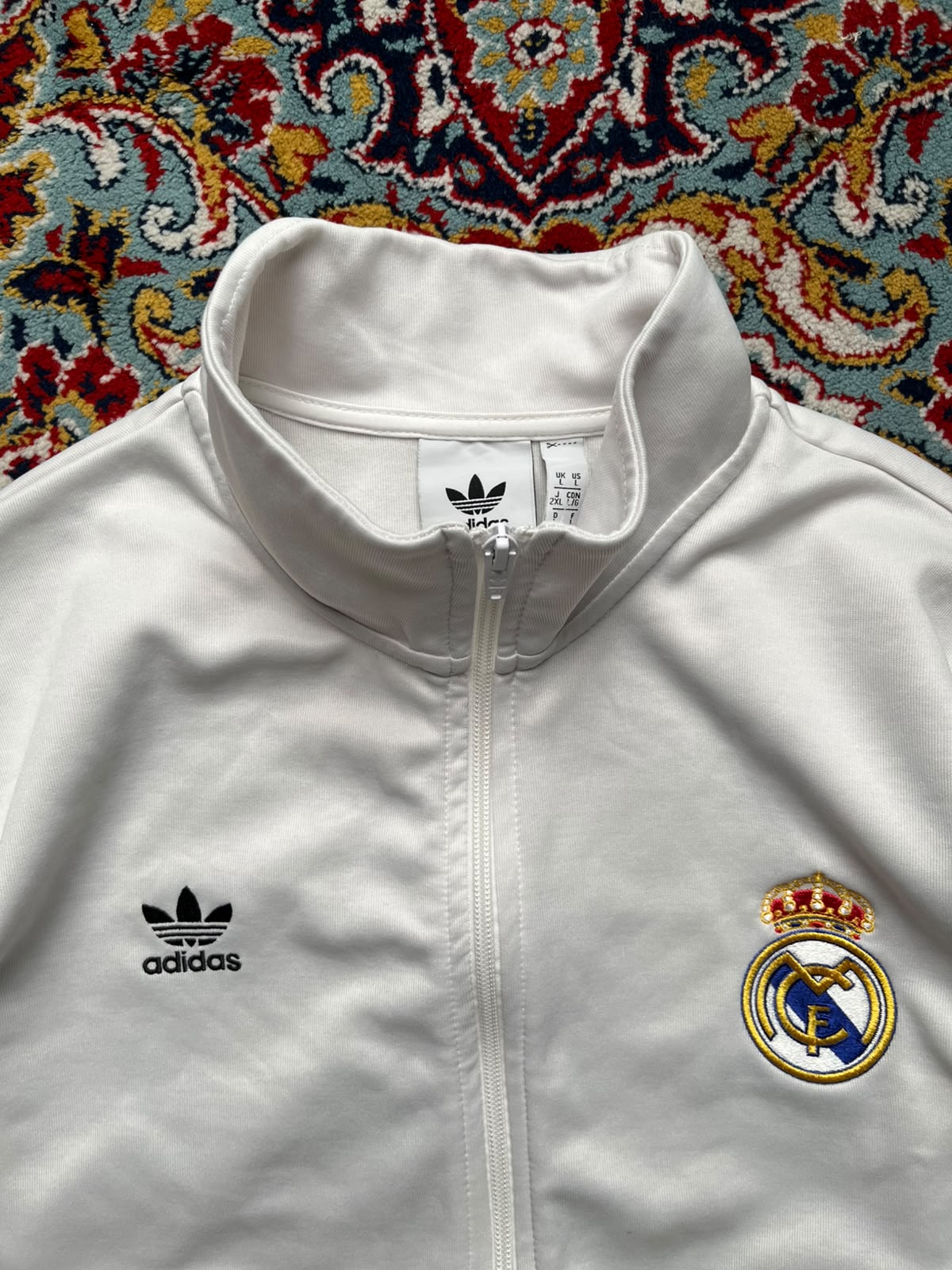 Adidas Originals Real Madrid White Full Zip Track Jacket - L