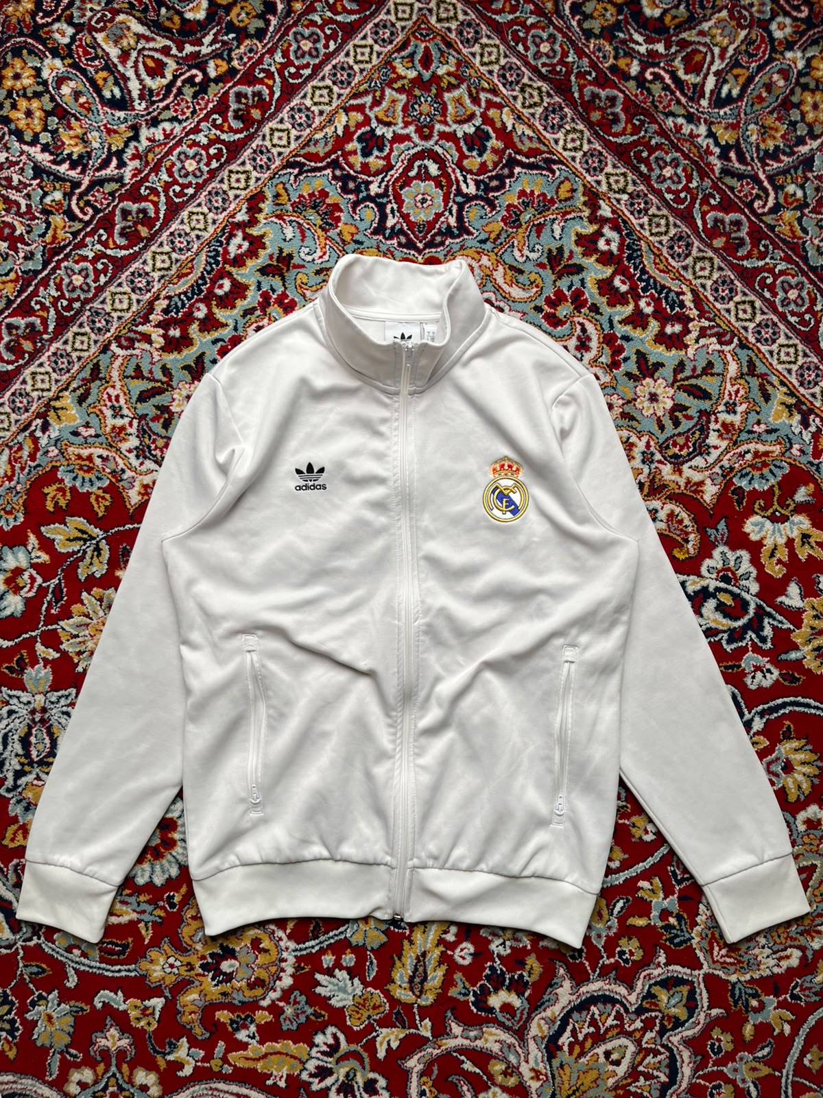 Adidas Originals Real Madrid White Full Zip Track Jacket - L