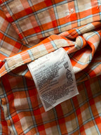 Nautica Wrinkle Resistant Orange Plaid Check BUTTON DOWN SHIRT - XL