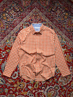 Nautica Wrinkle Resistant Orange Plaid Check BUTTON DOWN SHIRT - XL