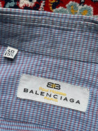 Vintage Balenciaga Pour Homme Plaid Check BUTTON DOWN SHIRT - S