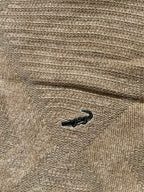 Crocodile Beige Textured Knit Crewneck SWEATER - XL