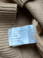 Crocodile Beige Textured Knit Crewneck SWEATER - XL