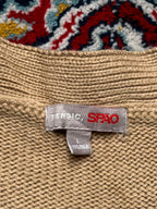 SPAO Beige Knit V-Neck Button Cardigan - XL
