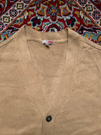 SPAO Beige Knit V-Neck Button Cardigan - XL