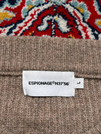 Espionage Garmet Equation Taupe Brown Wool/Acrylic Blend Crewneck Cardigan - XL