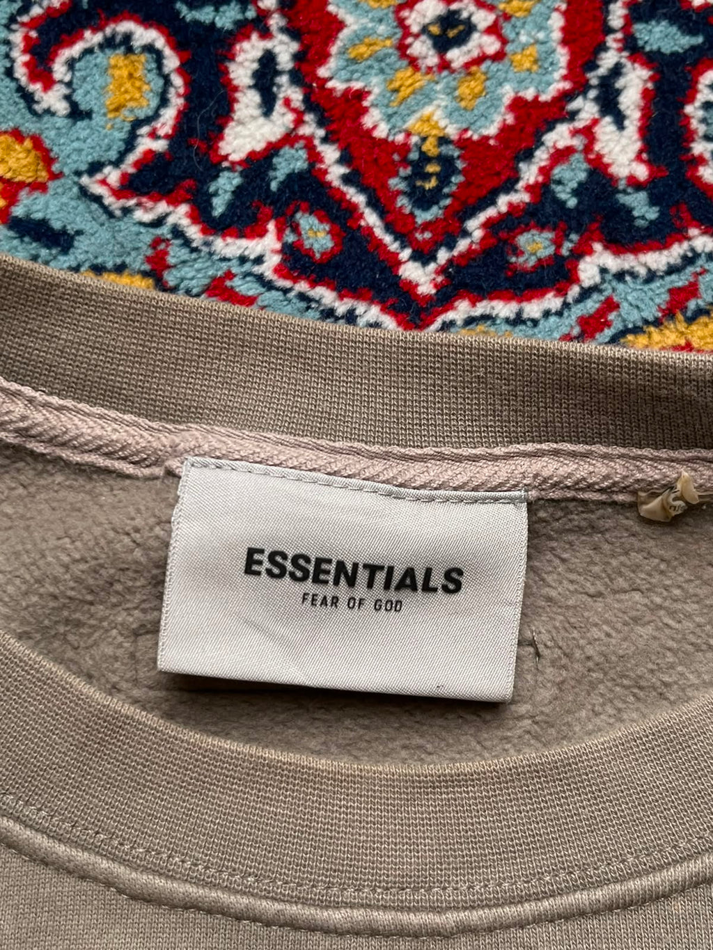 Fear of God Essentials Crewneck Pullover Beige SWEATSHIRT - XL