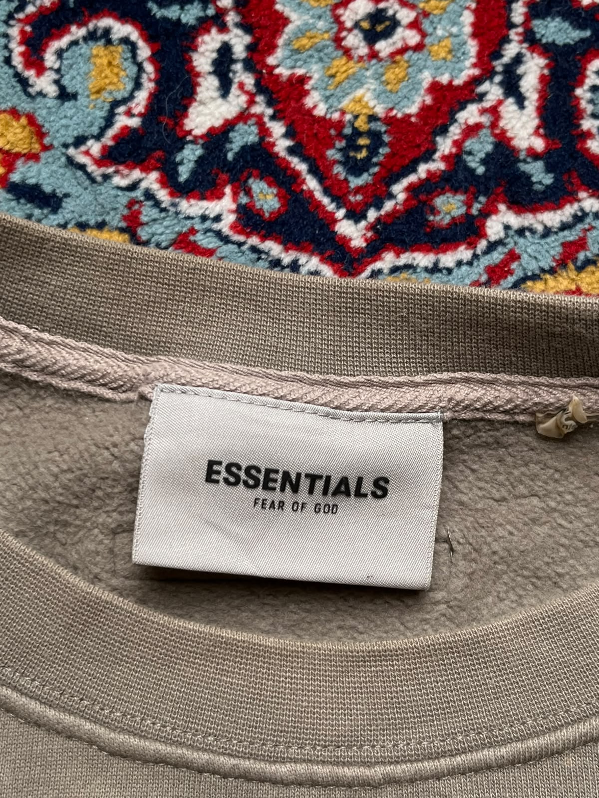 Fear of God Essentials Crewneck Pullover Beige SWEATSHIRT - XL