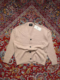 Cozy+ Beige Knit V-Neck Button Up Cardigan - L
