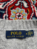 Polo Ralph Lauren Gray Cable Knit Wool Crewneck sweater - M