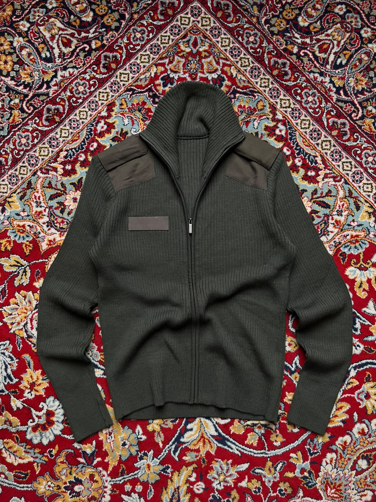 Military Style ROK Marine Corps Olive Green Commando Patch sweaters - L