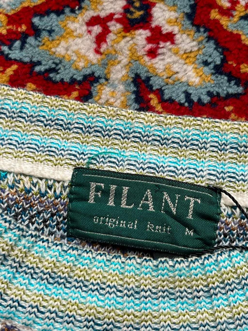 Vintage Filant Coogi Style Multi Geometric Pattern Knit sweaters - M
