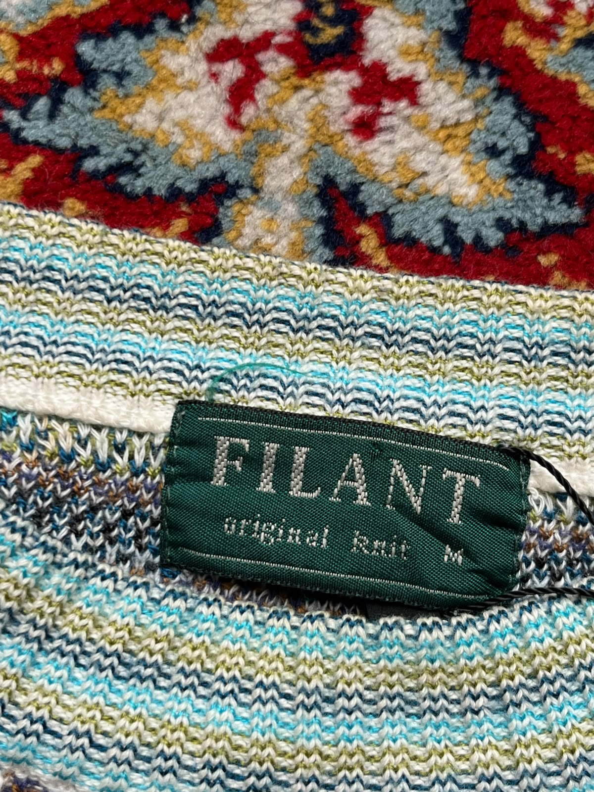 Vintage Filant Coogi Style Multi Geometric Pattern Knit sweaters - M