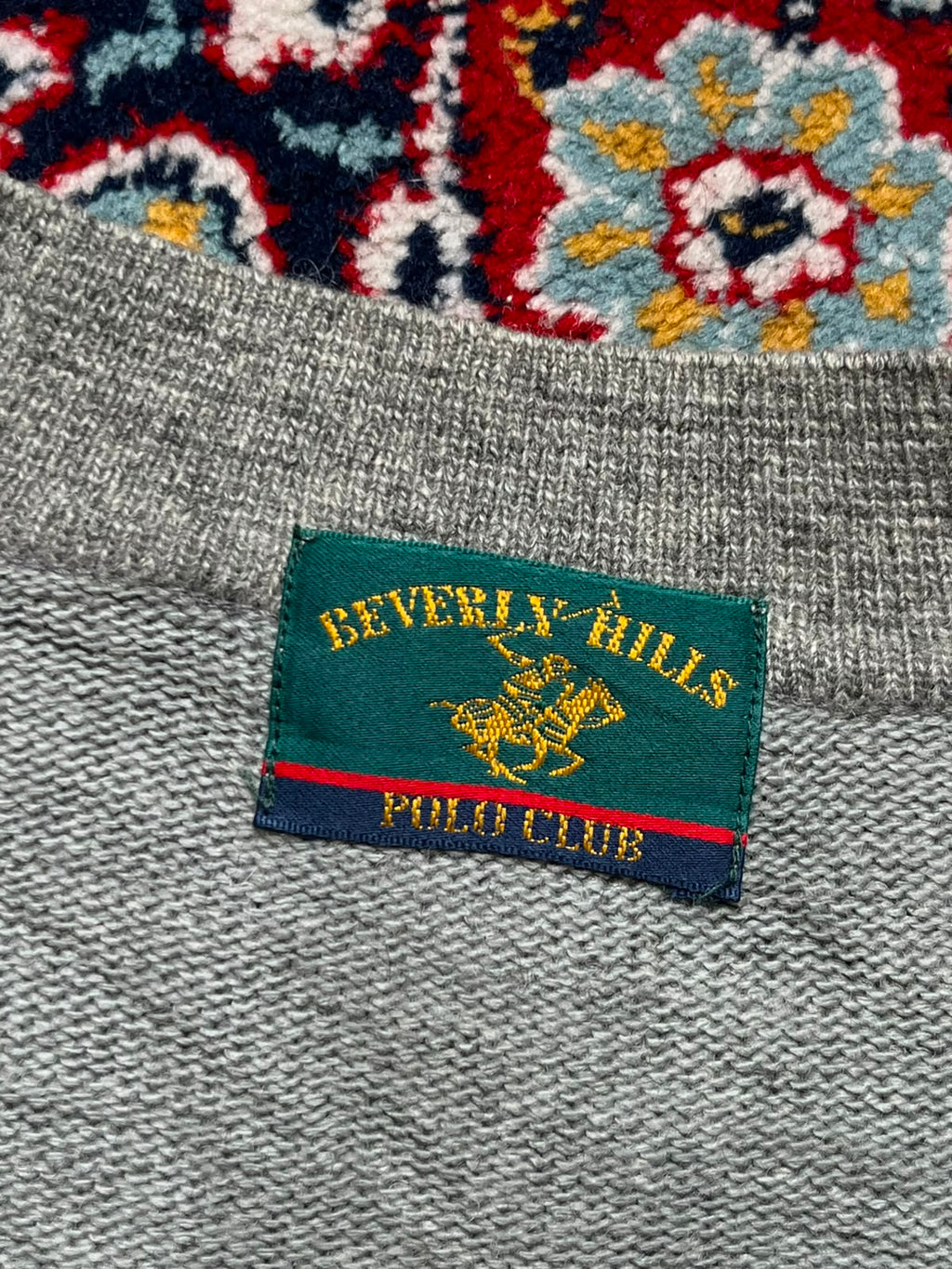 Beverly Hills Polo Club Gray Knit V-Neck Cardigan - M