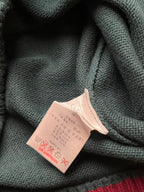 Keith Haring Embroidered Logo Green Crewneck Knit sweater - M