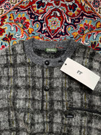 Vintage Mill Star Japan Mohair Plaid Fleece Henley Sweaters - S