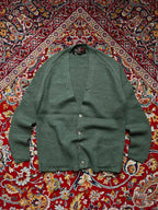 Vintage Sofil France Green Ribbed Knit Button Up Cardigan - S