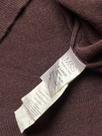 Marks & Spencer Berry Burgundy Solid V-Neck Knit Pullover Sweaters - XL