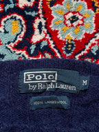 Polo Ralph Lauren Navy Blue Lambswool Knit Crewneck Sweater - M