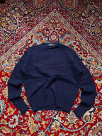 Polo Ralph Lauren Navy Blue Lambswool Knit Crewneck Sweater - M