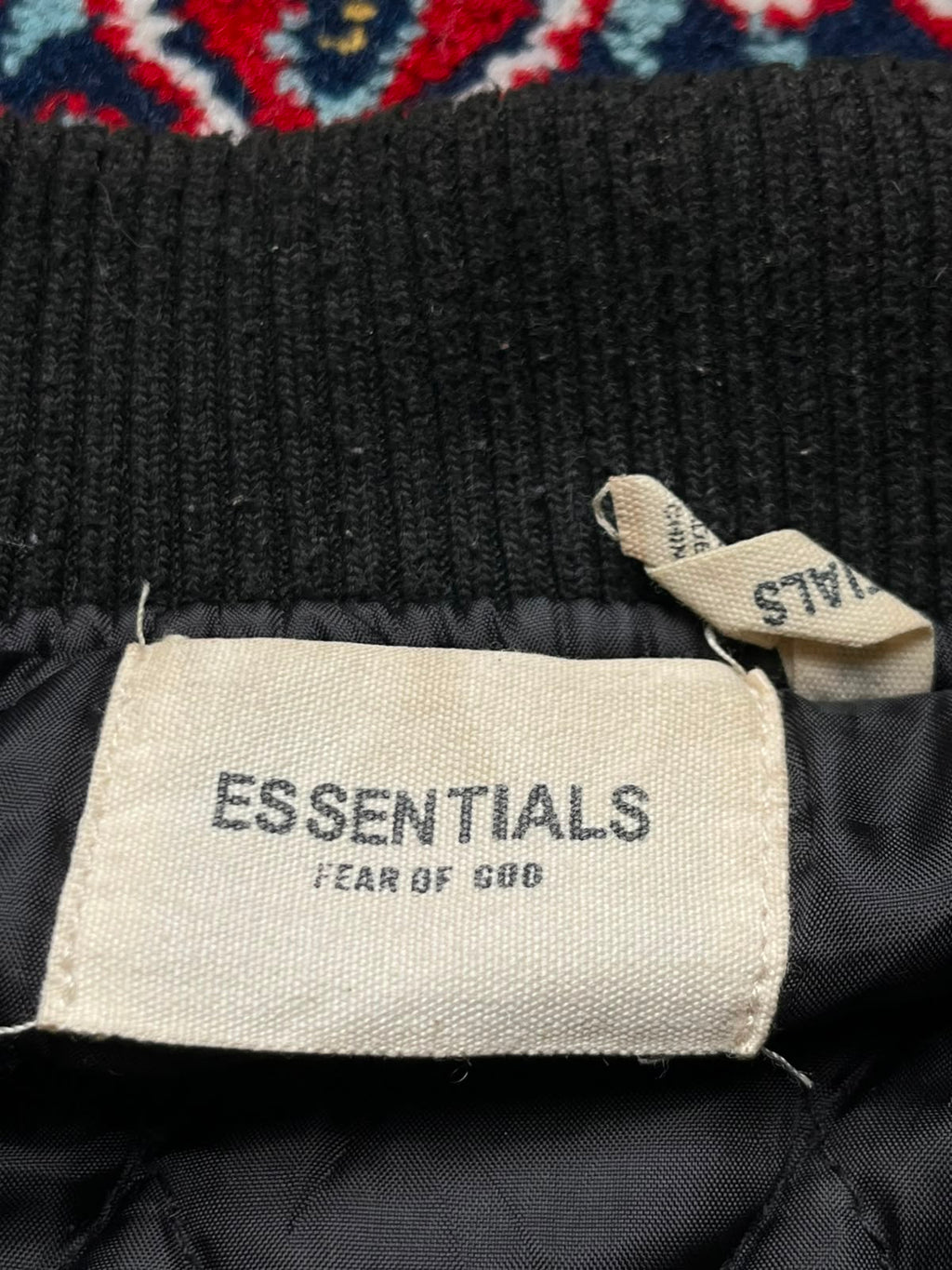 Fear of God Essentials Black Bomber JACKET - XL