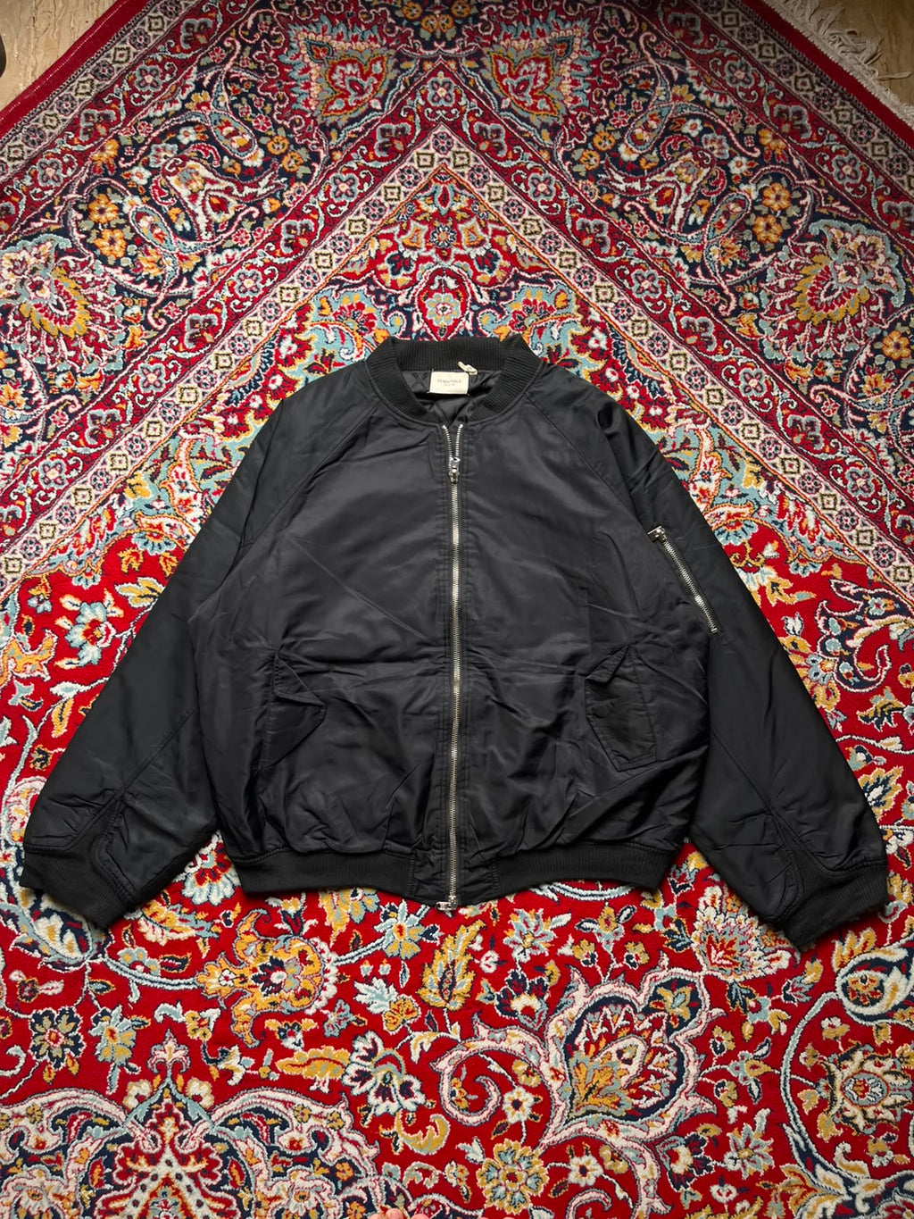 Fear of God Essentials Black Bomber JACKET - XL
