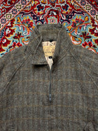 Vintage Jericho Herringbone Wool Blend Bomber JACKET - M