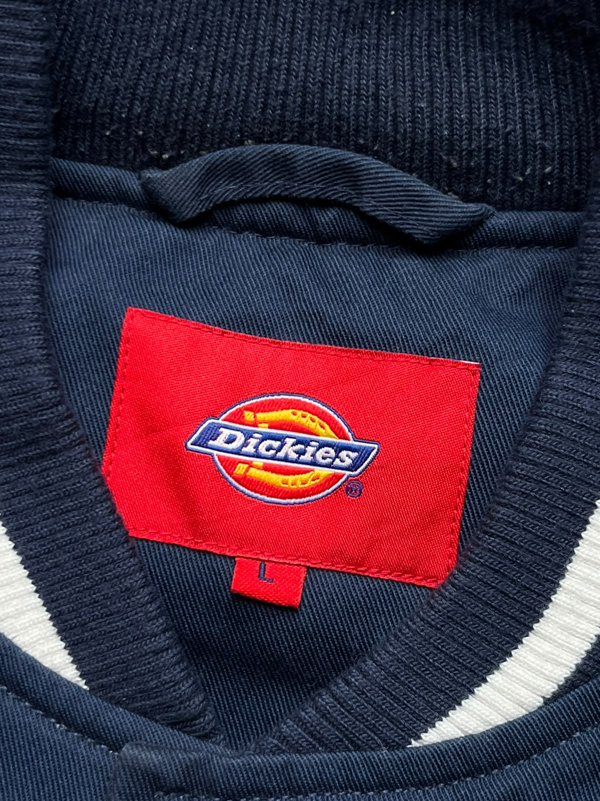 Dickies Fort Worth Texas Since 1922 Navy Blue Varsity Bomber JACKET - XL