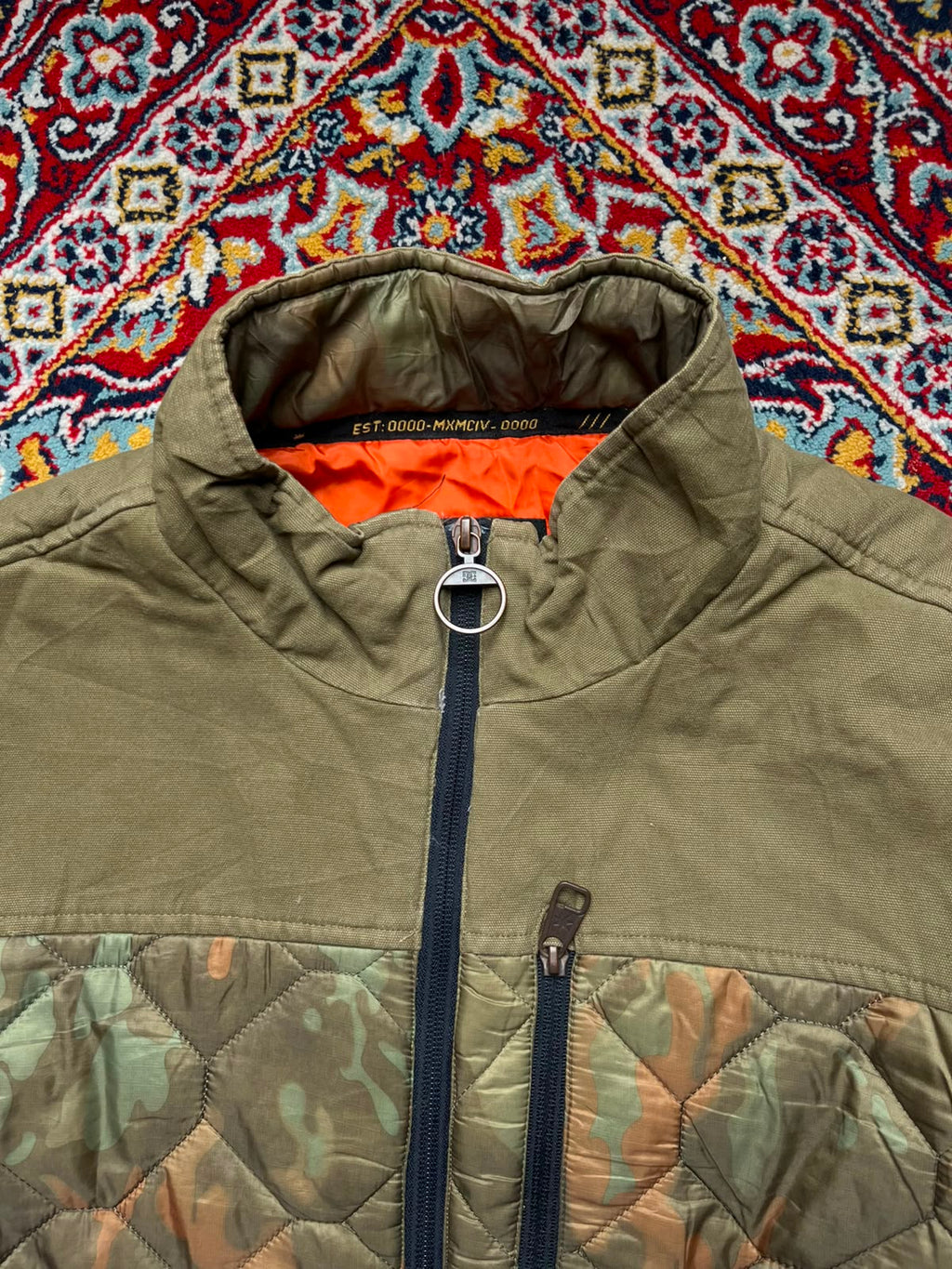 DC SHOES RIDE BUILT SERIES CAMO QUILTED SNOWBOARDING JACKET - L