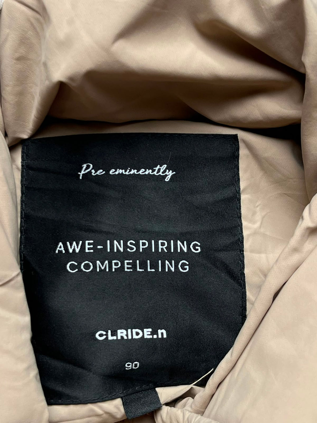 CLRIDE.N BEIGE PUFFER DOWN WINTER INSULATED JACKET - M