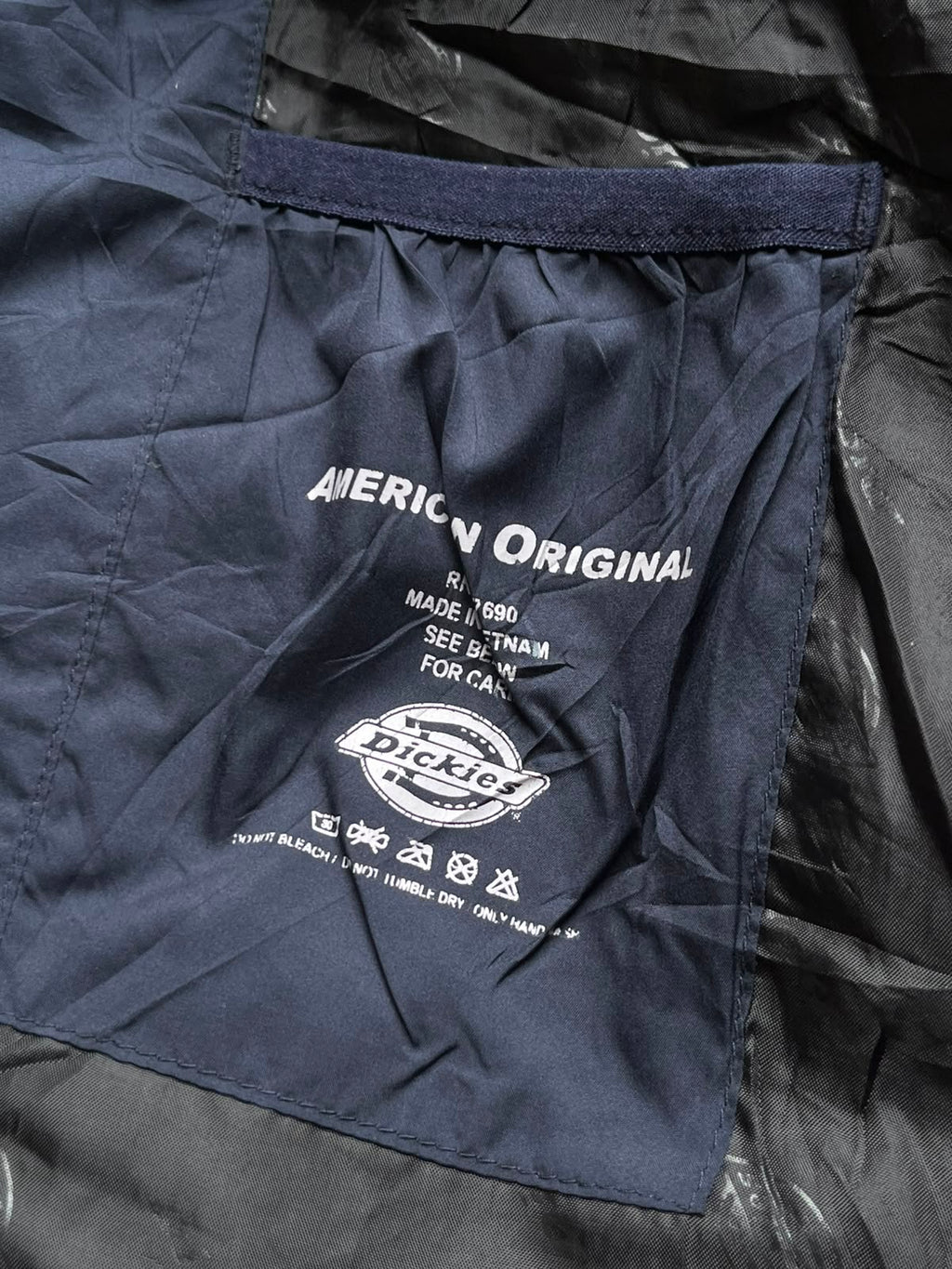 DICKIES PUFFER NAVY BLUE JACKET - S