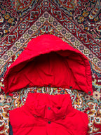JEEP REVERSIBLE PUFFER DETACHABLE HOOD RED JACKET - M
