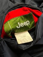JEEP REVERSIBLE PUFFER DETACHABLE HOOD RED JACKET - M