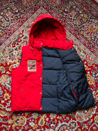 JEEP REVERSIBLE PUFFER DETACHABLE HOOD RED JACKET - M