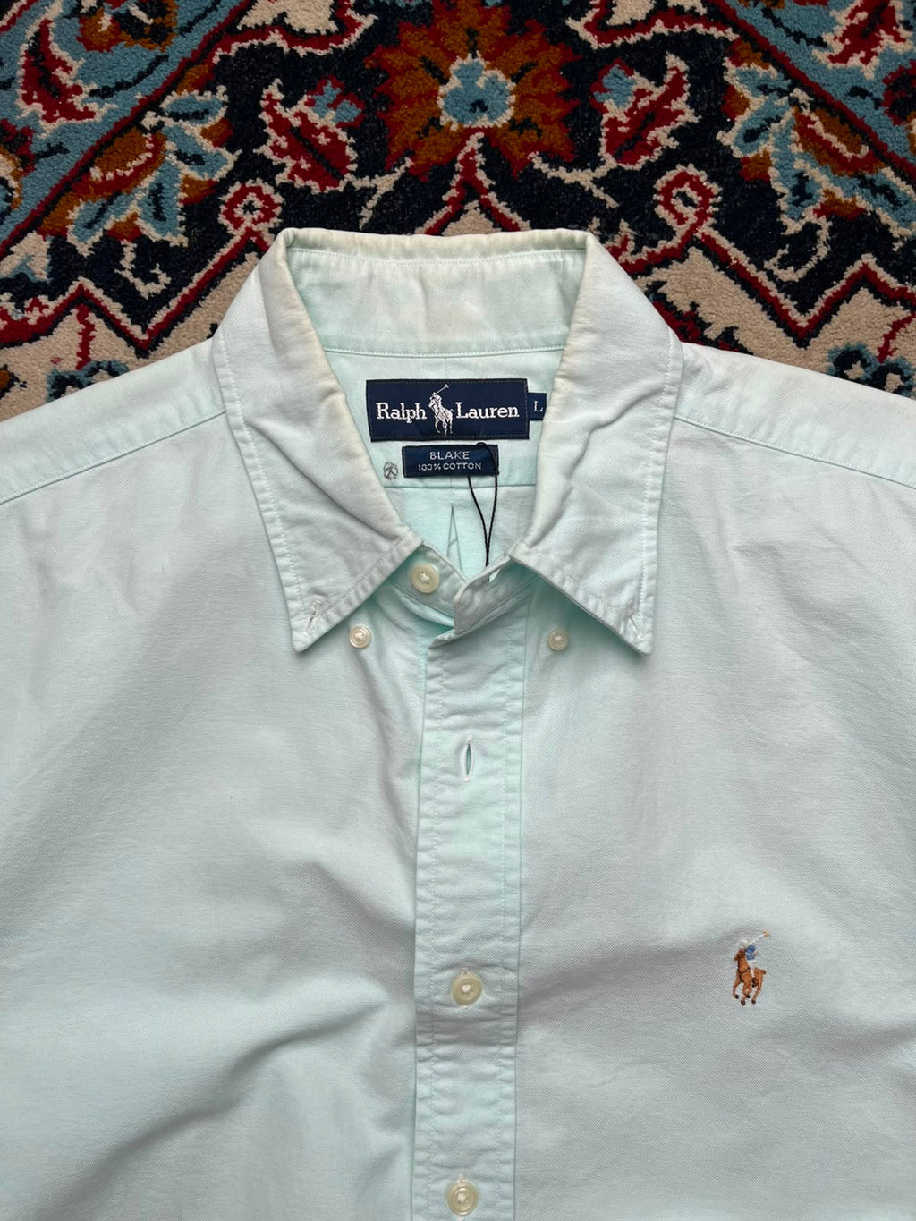 POLO RALPH LAUREN Blake Mint Green Oxford BUTTON DOWN SHIRT - XL