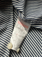Giordano Blue White Pinstripe Casual Cotton BUTTON DOWN SHIRT - M