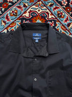 George Classic Fit Solid Black BUTTON DOWN SHIRT - L