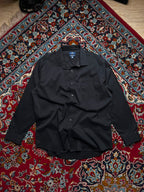 George Classic Fit Solid Black BUTTON DOWN SHIRT - L